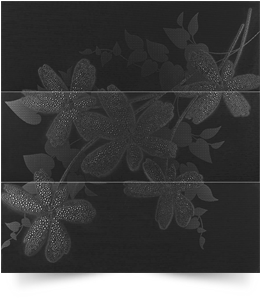 Glass Flower Antracita 94.8x90 Porcelanosa